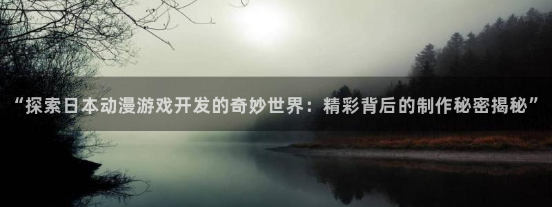 沐鸣3注册代理：“探索日本动漫游戏开发的