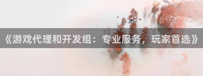 沐鸣4主管：《游戏代理和开发组：专业服务