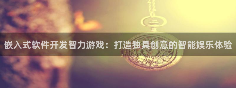 沐鸣注册网站是什么：嵌入式软件开发智力游